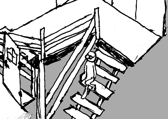 Go carefully downstairs