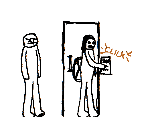 Quickly leave the place