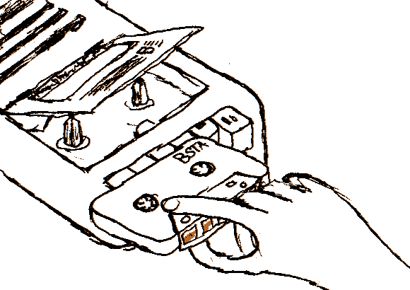 Retrieve cassette from tape player