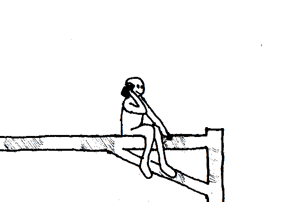 Find a better place to sit and warn others about things falling from the sky