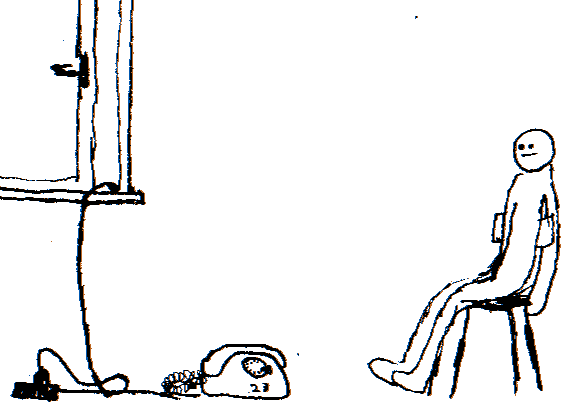 Wait patiently until the telephone rings once again.