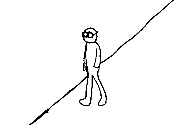 What is the guy doing now?