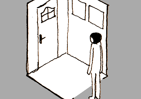 Open door, look inside