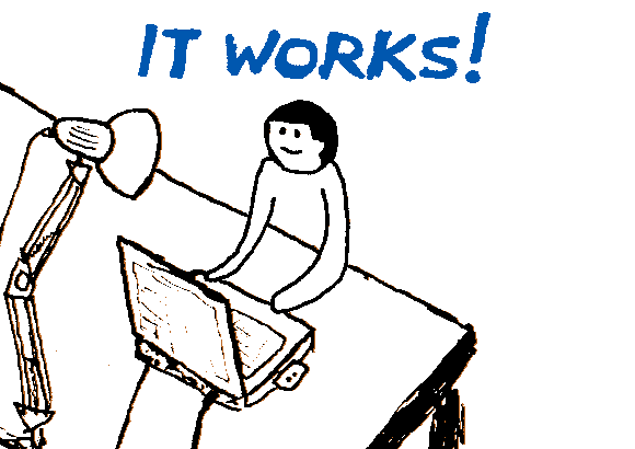 Turn on the computer; check if everything works